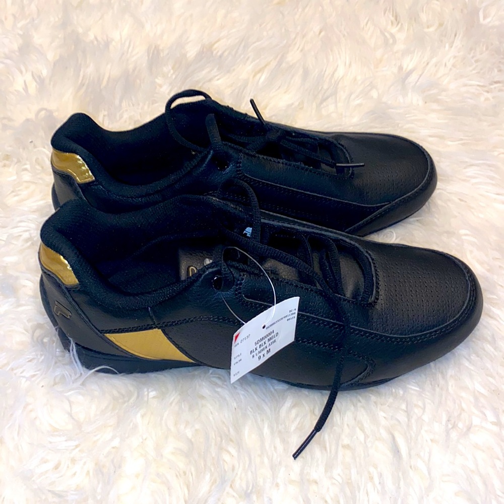 NWT FILA BLACK AND GOLD SNEAKERS
